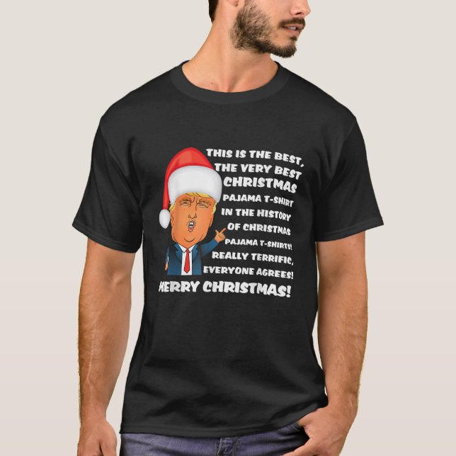 Navidades de Donald Trump camiseta de Pajama Tee S (Anverso)