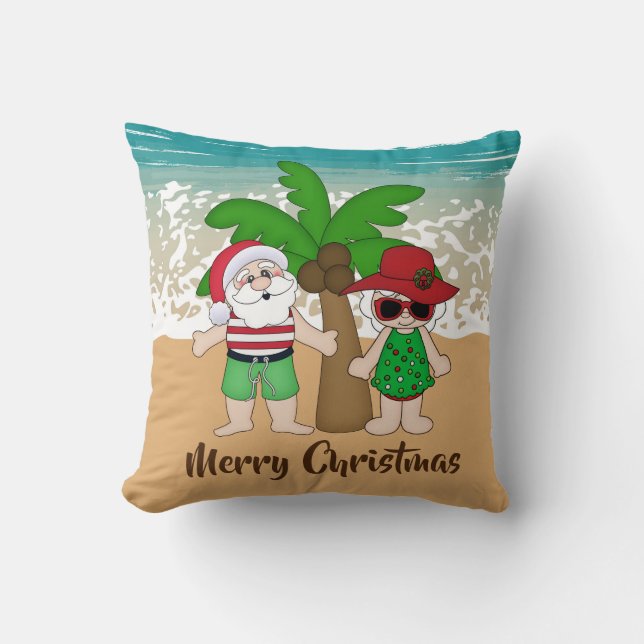 Navidades de dos lados Santa en la almohada de la  (Anverso)