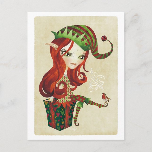 Navidades de Elfie saludan las postales (Anverso)
