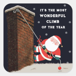 navidades de escalada en roca Pegatina cuadrado