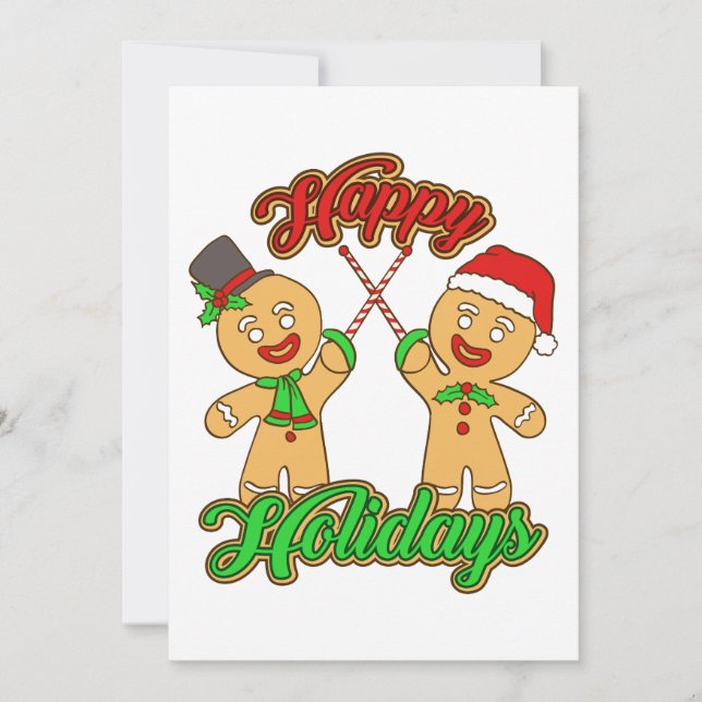 Navidades de esgrima Gingerbread Hombres Navidad (Anverso)