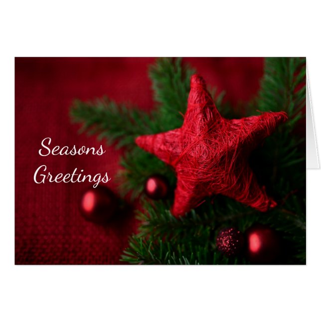 Navidades de Estrella Roja saludo (Anverso (Horizontal))