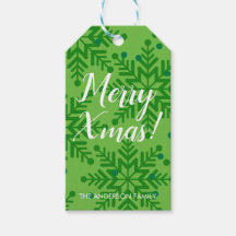 Navidades de etiquetas de regalo de copos de nieve