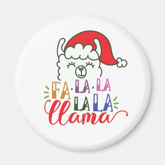 Navidades de Fa la la la Llama | Imán (Frente)
