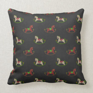 Navidades de Faux chaulboard almohada de caballo b