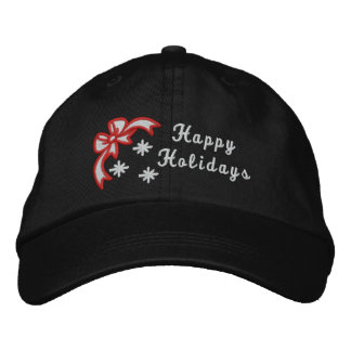 Navidades de Felices Fiestas bordan gorra de mujer