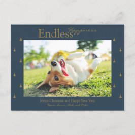 Navidades de Felicidad sin fin con tarjeta postal 