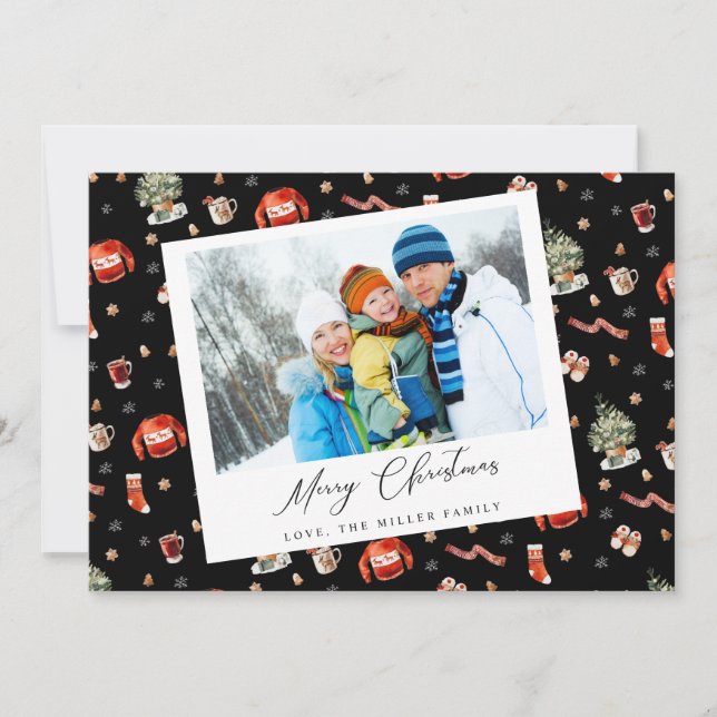 Navidades de festividades fotográficas instantánea (Anverso)