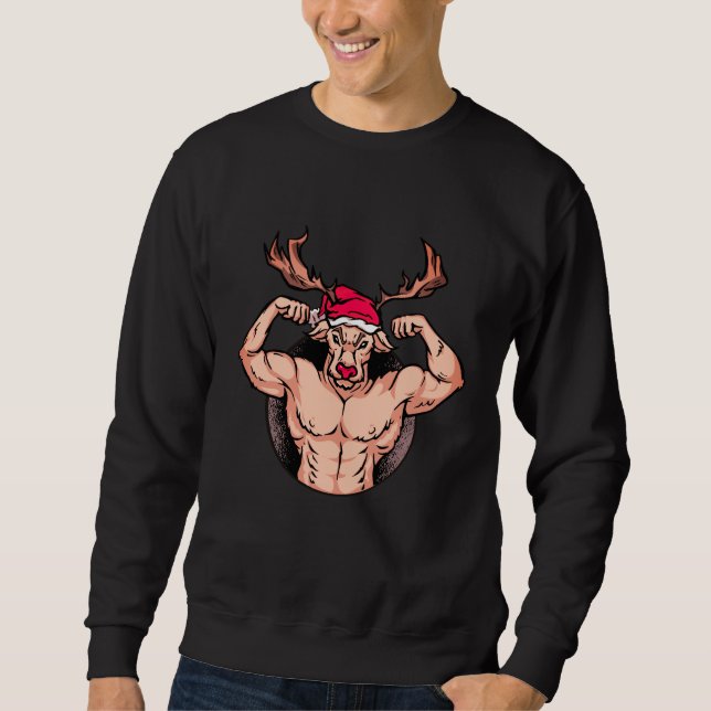 Navidades de fitness Sweater - Santa Bodybuilder (Anverso)