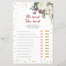 Navidades de Flores Blancas Dijo que dijo tarjeta 