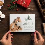Navidades de foto de anuncio de nacimiento de reci<br><div class="desc">'Esta es la temporada para ser alegre, y no hay mejor razón para difundir alegría por las vacaciones que con nuestra tarjeta especial de vacaciones de Navidades de familia de anuncio de nacimiento de Recién nacido, ¡anunciando la llegada de nuestro más reciente paquete de alegría! Con una foto reconfortante y...</div>