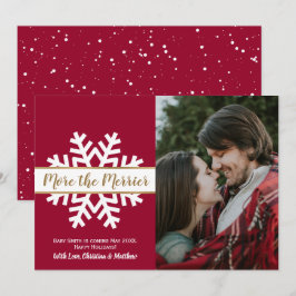 Navidades de foto de Snowflake Invitación de embar