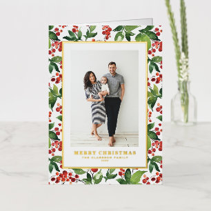 Navidades de fotografía de acuarela y verde