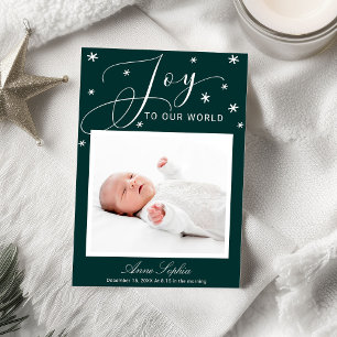 Navidades de fotografía de Joy Cute Script Anuncio