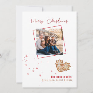 Navidades de fotografía de la familia Gingerbread 