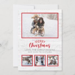 Navidades de fotografía de madera roja rusa