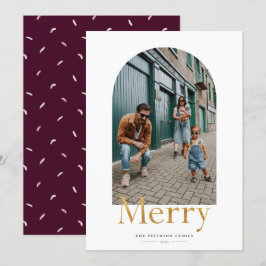 Navidades de fotografía de marco dorado para arcos