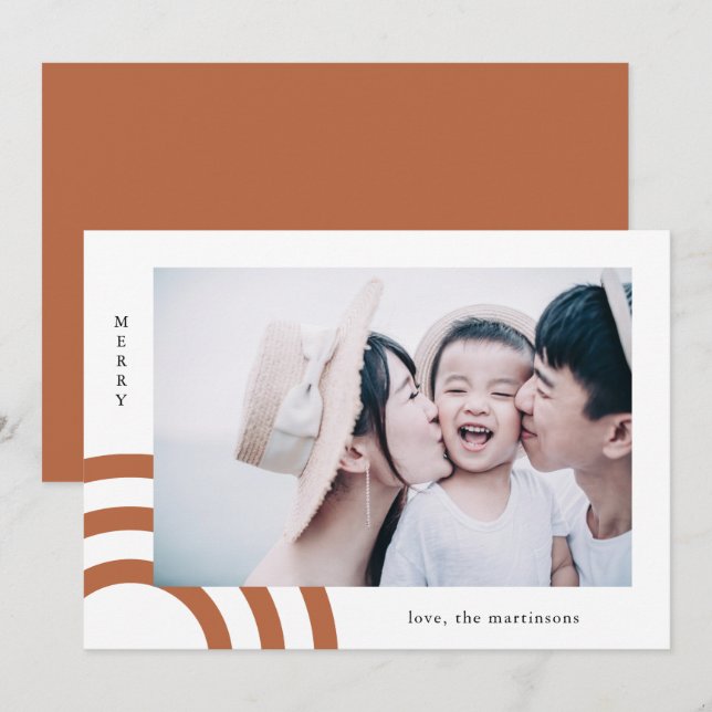 Navidades de fotografía de Terracotta, Naranja mod (Anverso / Reverso)