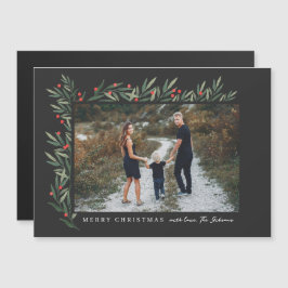 Navidades de fotografía de Winter Greenery Black