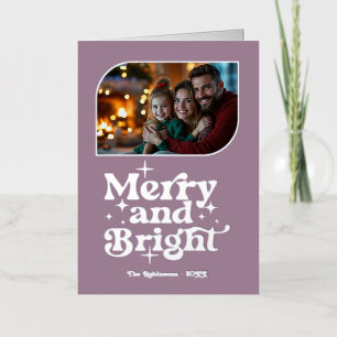 Navidades de fotografía Dusty Mauve/Silver Merry y