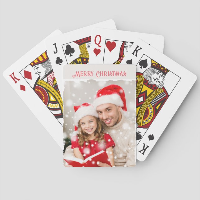 Navidades de fotografía jugando cartas (Reverso)