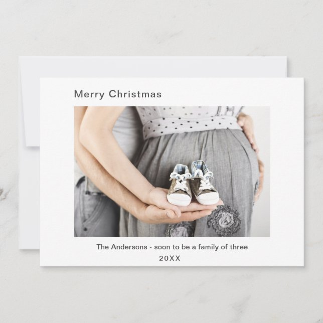 Navidades de fotografía minimalista moderna sobre  (Anverso)