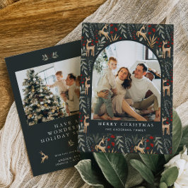 Navidades de fotografía nórdicos de 2 tarjetas Boh