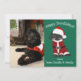 Navidades de fotografía personalizado Labradoodle 