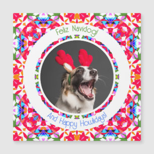 Navidades de fotografía personalizados Imán de per