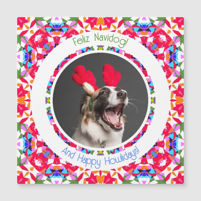 Navidades de fotografía personalizados Imán de per (Anverso)