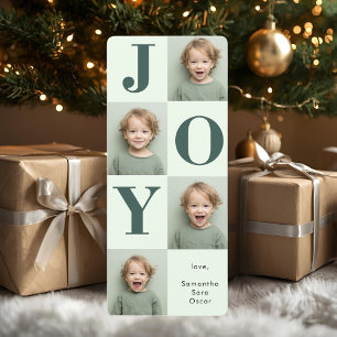Navidades de fotografía vertical de JOY verde sabi