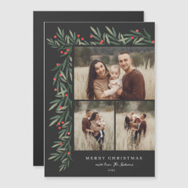 Navidades de fotografía Winter Greenery Black 3