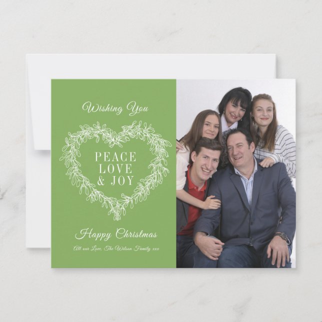 Navidades de fotos del corazón de la mistletoe ver (Anverso)