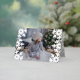Navidades de fotos del Personalizado Icy Snowflake