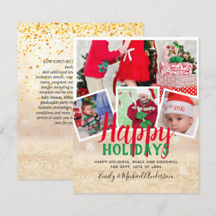 NAVIDADES de fotos del presupuesto Tarjetas de vac
