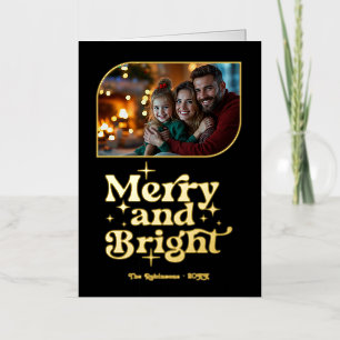 Navidades de fotos en blanco y negro y dorado