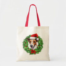 Navidades de Fox Terrier escribieron una bolsa