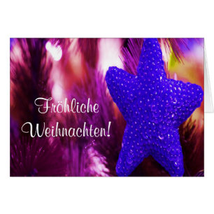 Navidades de Fröhliche Weihnachten Estrella Morada