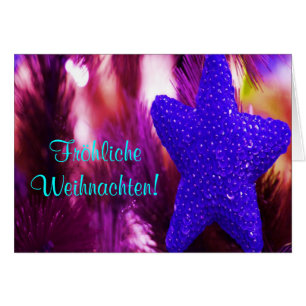Navidades de Fröhliche Weihnachten Estrella Púrpur