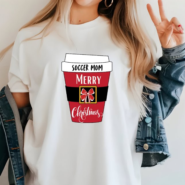 Navidades de fútbol personalizados Coffre camiseta (Personalized Soccer Mom Christmas Gift)