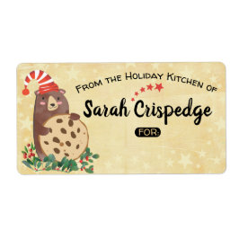 Navidades de galletas de oso desde la etiqueta de