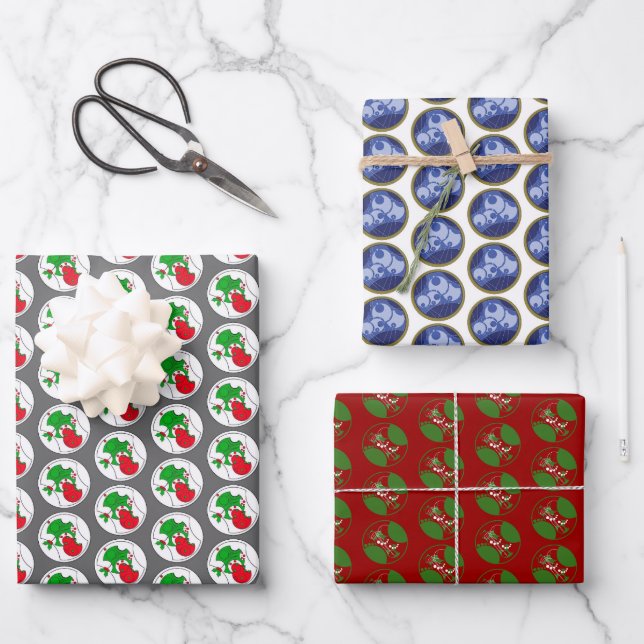 Navidades de Gallifreyan empaquetan papel 3 paquet (Anverso)