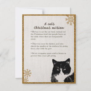 Navidades de gatos - tarjeta de Navidad