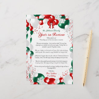 Navidades de globo de Relieve metalizado Carta Pla