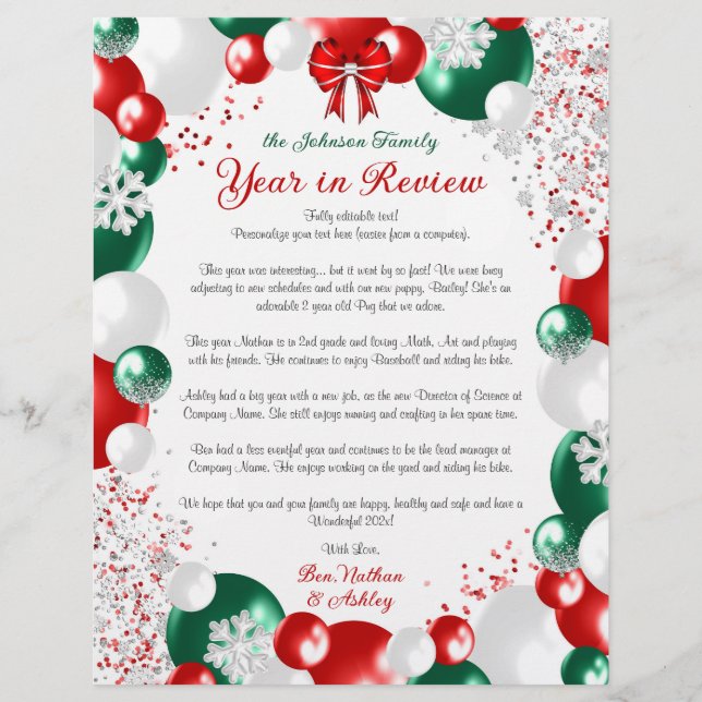 Navidades de globo de Relieve metalizado Carta Pla (Anverso)