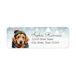 Navidades de Golden Retriever devuelven etiquetas 