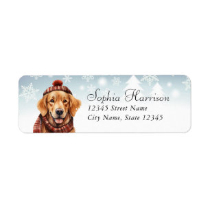 Navidades de Golden Retriever devuelven etiquetas 