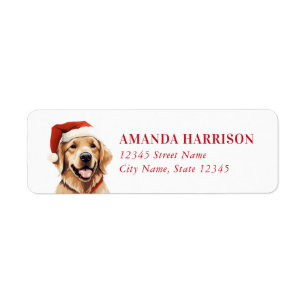 Navidades de Golden Retriever devuelven etiquetas 
