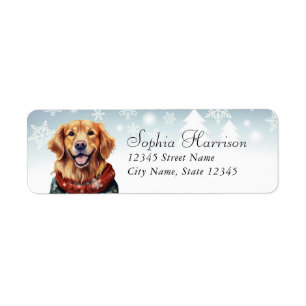 Navidades de Golden Retriever devuelven etiquetas
