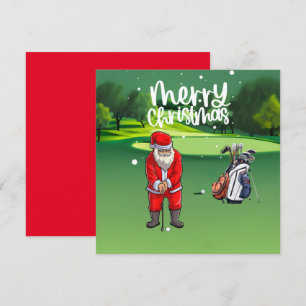 Navidades de golf con Santa Claus poniéndose verde